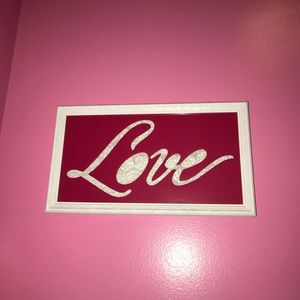 Love wall decor bought from Ross